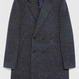 Zara Dark Gray Double-Breasted Coat/ Brand New MRP$119